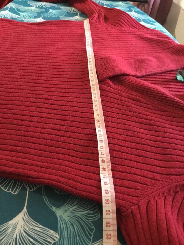 Pull col en V pour femme Lauren Ralph Lauren « Petite » couleur rouge taille S 050 - photo numéro 3