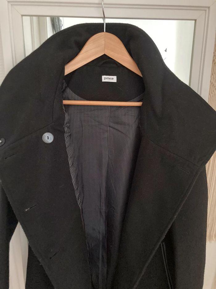 Manteau 3/4 noir T40 doublé avec poche - photo numéro 3