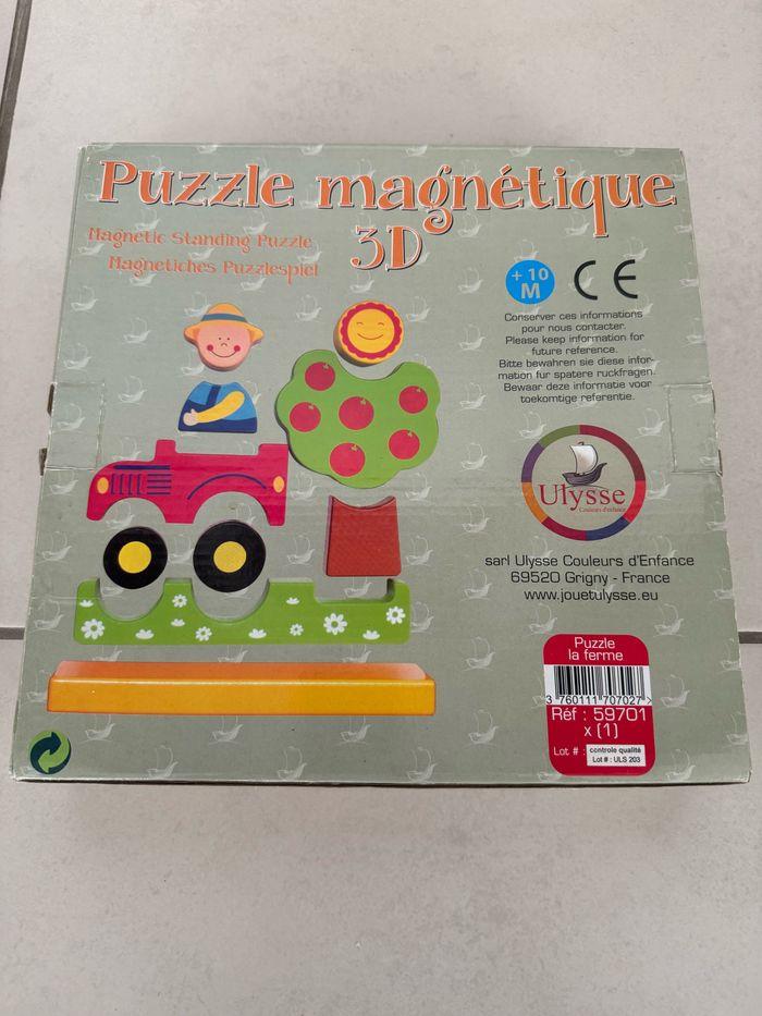 Puzzle bois 3D magnétique tracteur - photo numéro 2