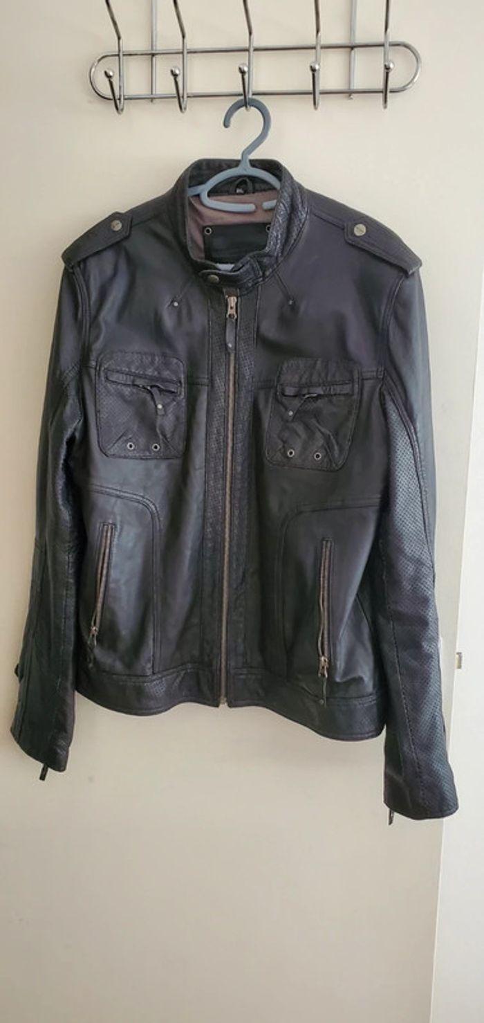 Blouson homme en vrai cuir 100% agneau - photo numéro 2