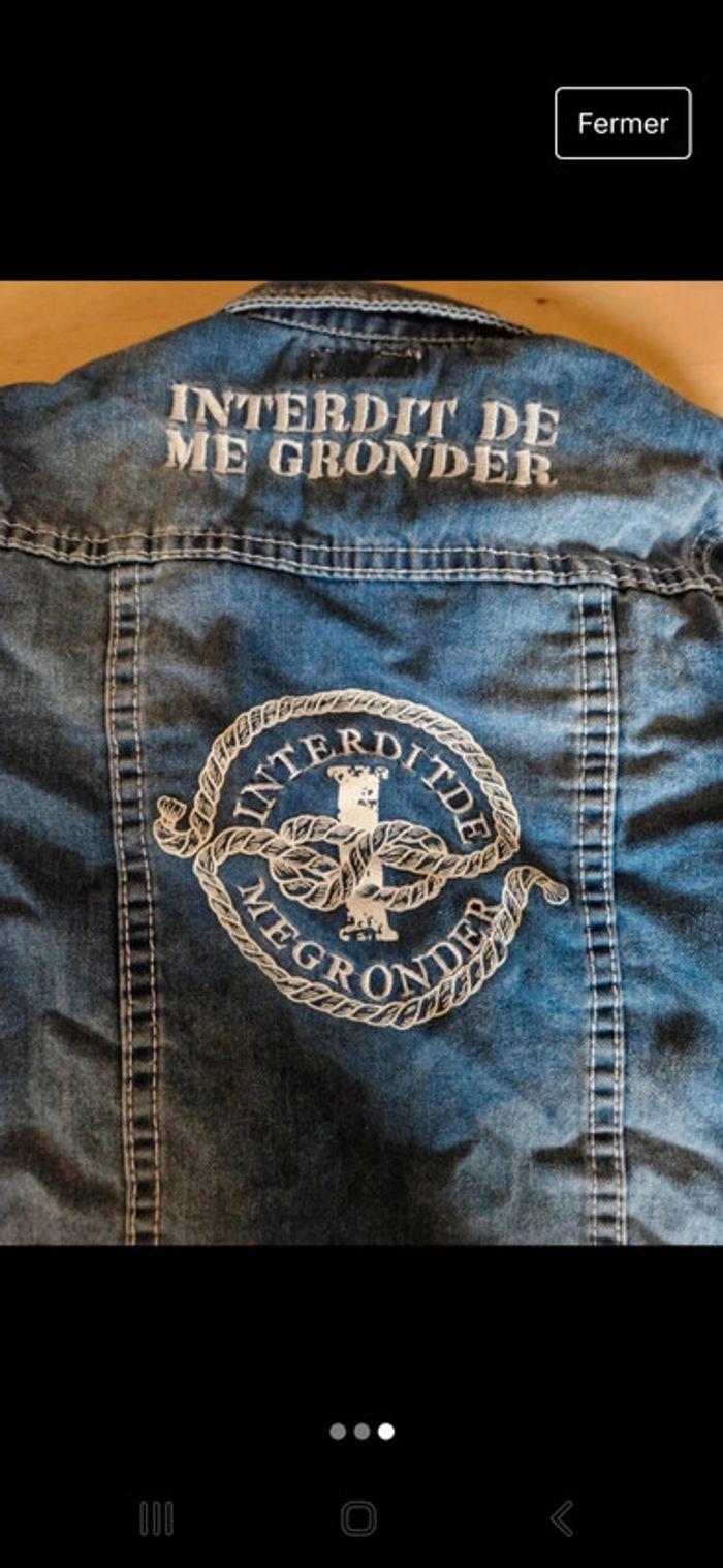 Veste en jean 6 ans Interdit de me gronder - photo numéro 3