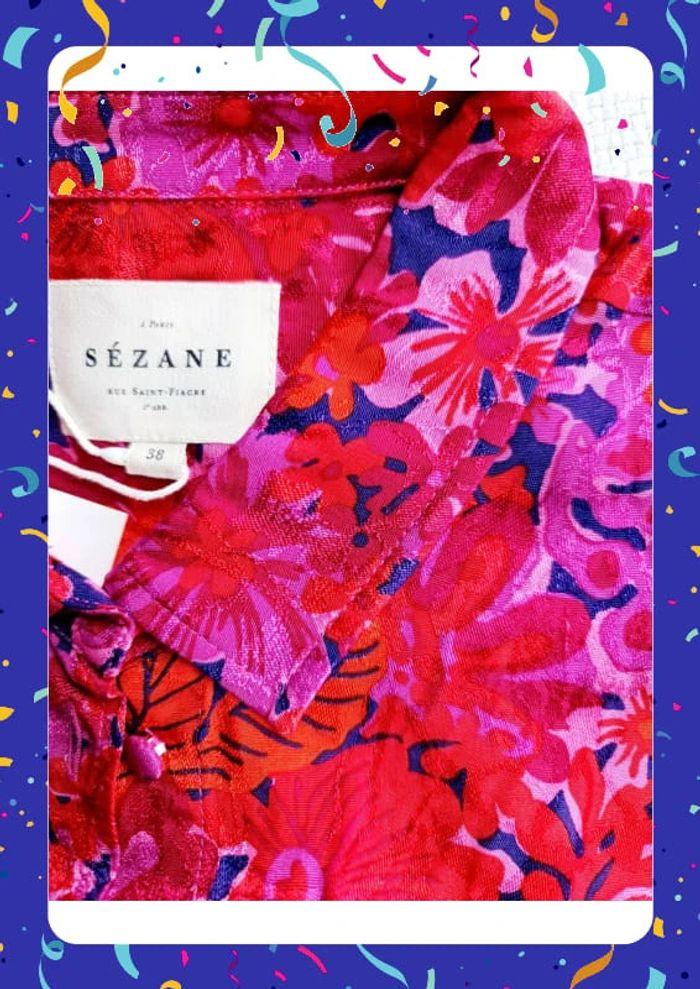 Sézane chemise Ann Flower Fuchsia 🏷 - photo numéro 4