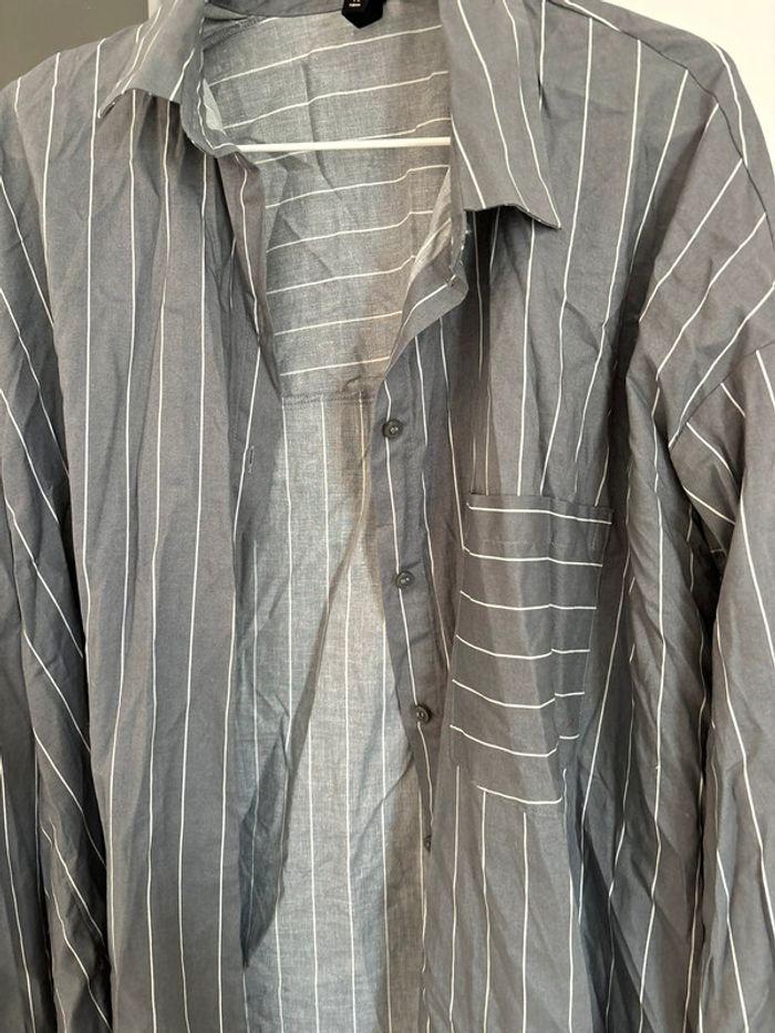 Chemise longue à rayures h&m - photo numéro 3