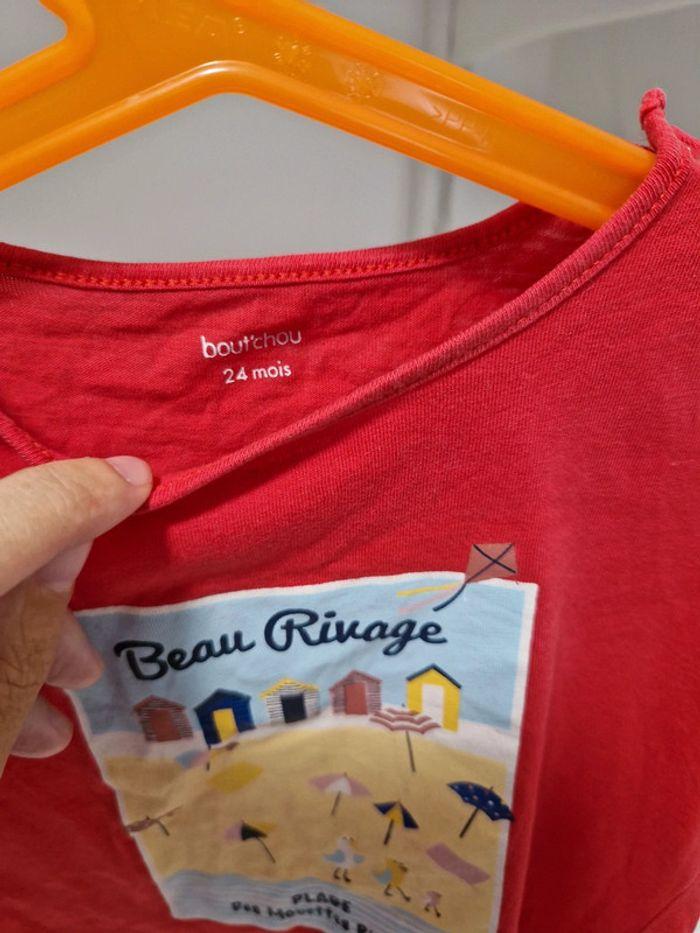 T-shirt beau rivage bout'chou taille 24 mois - photo numéro 2