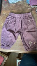 Pantalon violet bébé fille 6 mois - Bon état