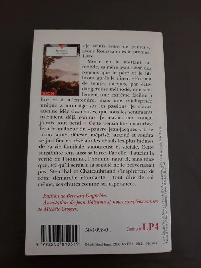 Livre Les confessions de Rousseau (Livres I à VI) - photo numéro 2