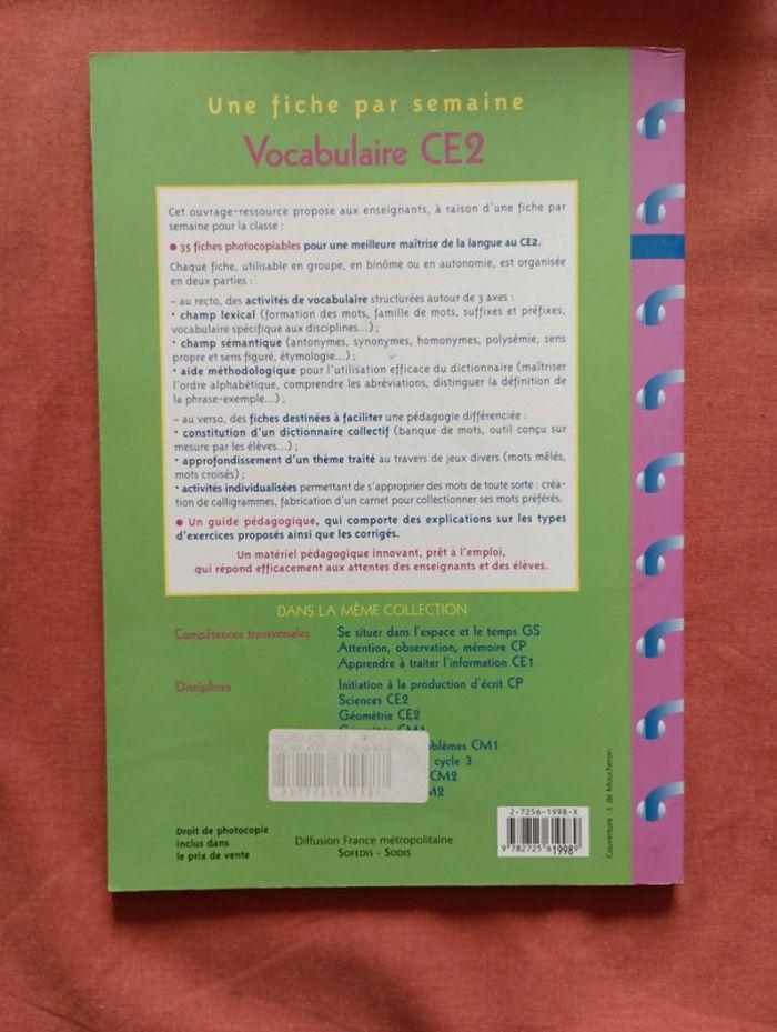 Fichier de vocabulaire CE2 Retz - photo numéro 2