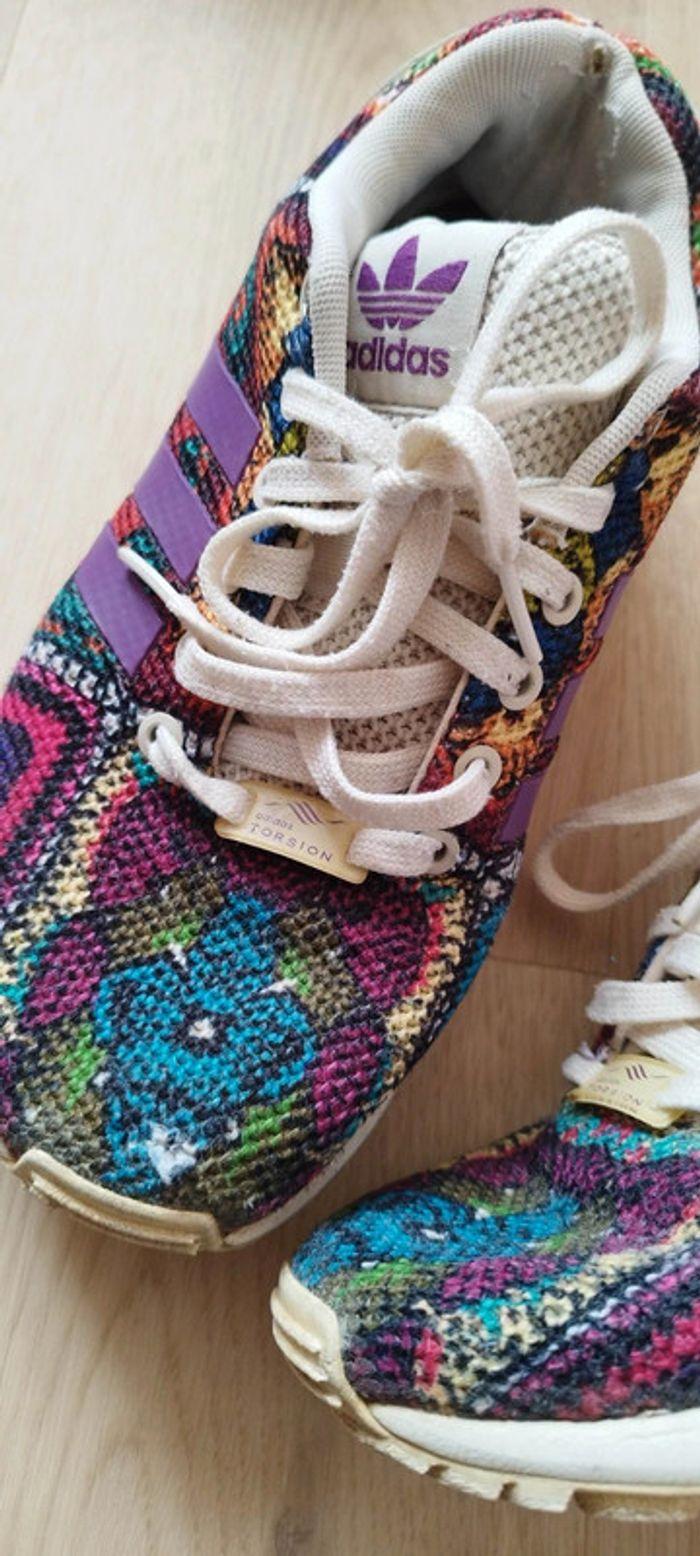 Baskets adidas zx flux w multicolor s76593 - photo numéro 4