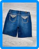 🩳 Short vintage brodé en jean Bleu Earl Jean Taille S-M 🩳