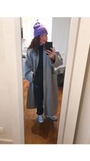 Manteau gris oversize taille unique