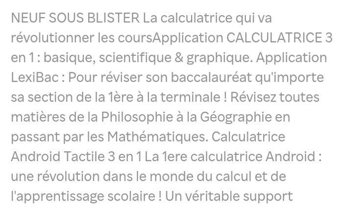 Calculatrice tactile graphique Android - photo numéro 5