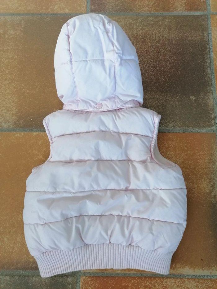 Manteau veste sans manche rose bébé fille - photo numéro 2