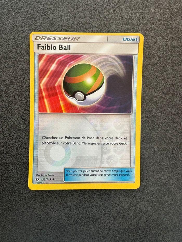 Carte Pokémon Faiblo Ball Reverse 123/149 Soleil et Lune - photo numéro 1