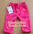 NEUF : Pantalon Boîte à Malices 12 mois 74 cm fushia fille