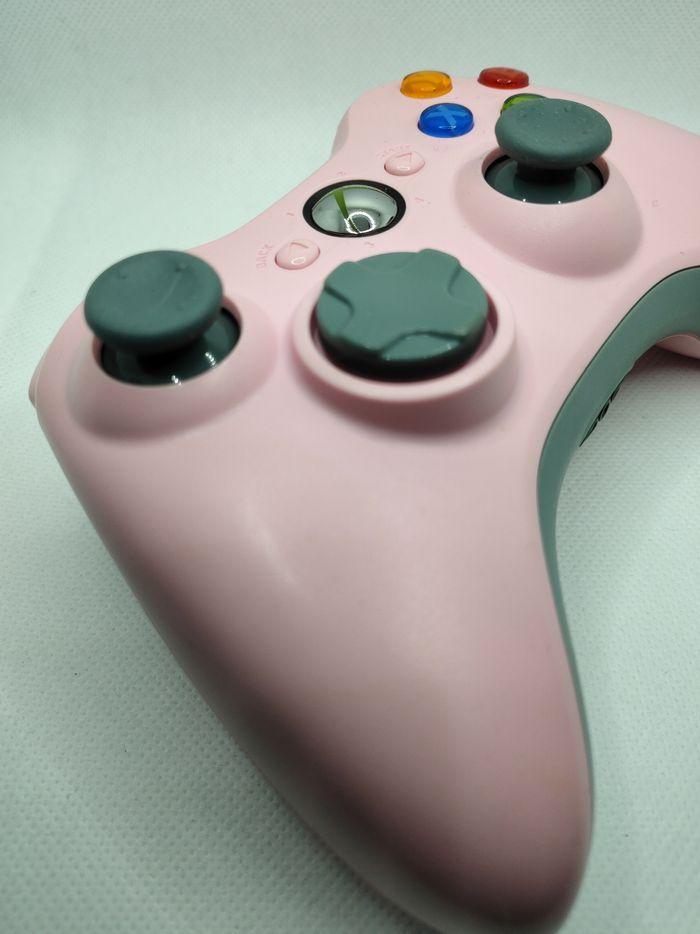 Manette Officielle Sans Fil Rose Microsoft Xbox 360 Excellent État - photo numéro 2