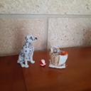 Figurine Chien Dalmatien + Panier de jouets