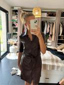 Robe en cuir marron kiabi