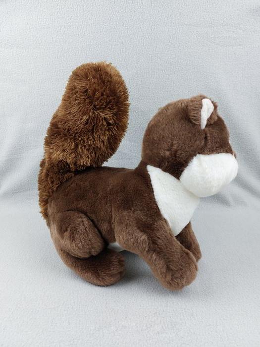 Peluche doudou écureuil GIPSY marron blanc environ 30 cm - photo numéro 2