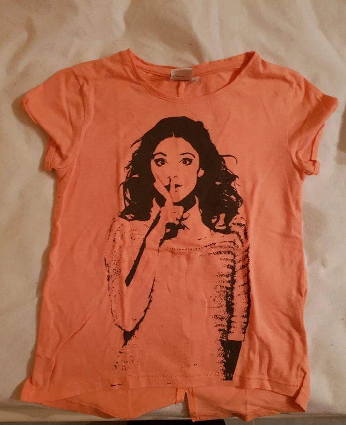 T shirt orange violetta disney - photo numéro 1