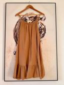 Robe en gaze de coton coloris camel TU