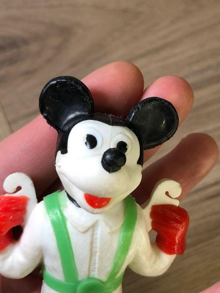 Très ancienne figurine Mickey Walt Disney parachutiste made in France vintage - photo numéro 6