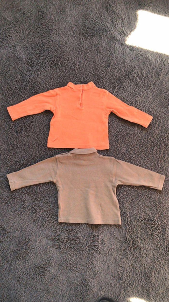 Lot de 2 tee-shirts ML 12 mois - photo numéro 2