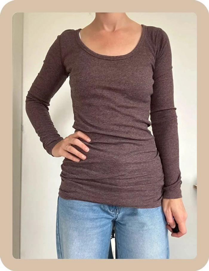 Pull fin côtelé violet New Look taille 40 💖 - photo numéro 2