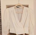 Croc top, Chemise, Haut chemisier, blanc, Zara-M