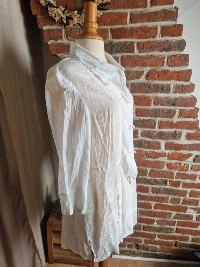 Tunique blouse blanche transparent Christine Laure T4 - photo numéro 2