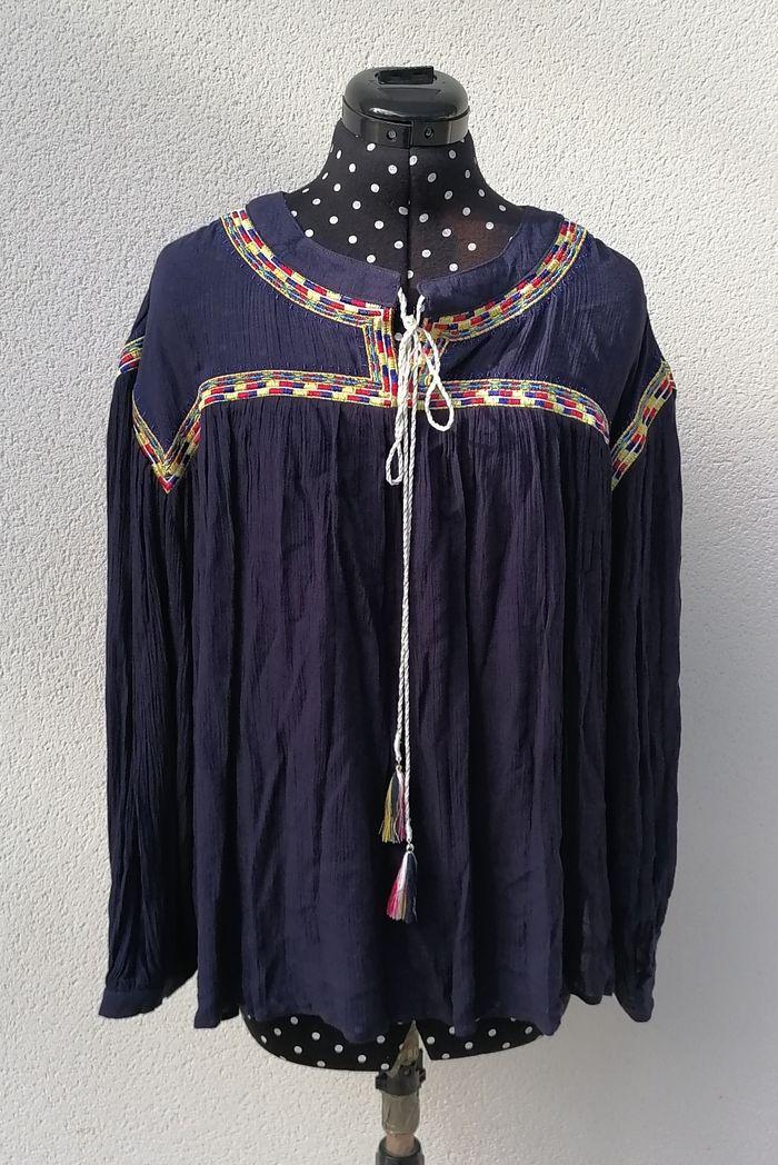 Blouse fluide hippie chic bleu marine Taille S Sweewë - photo numéro 2