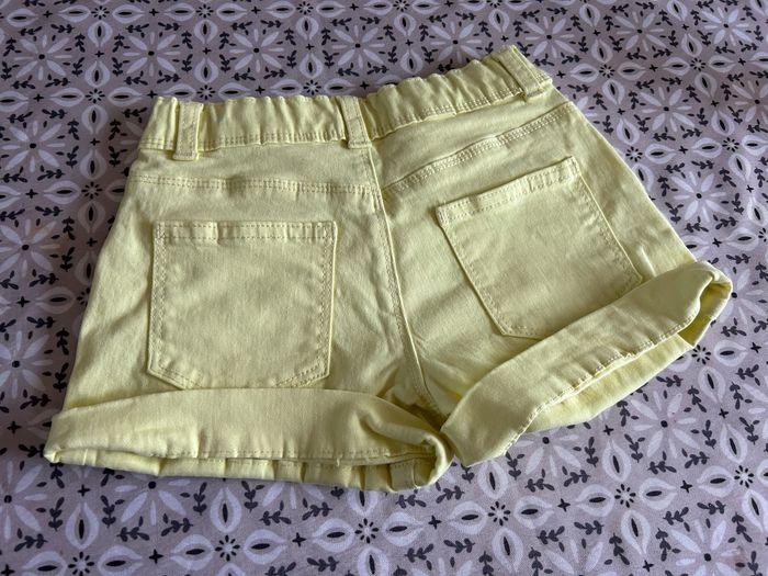 Short jaune en jean stretch 7 ans - photo numéro 2