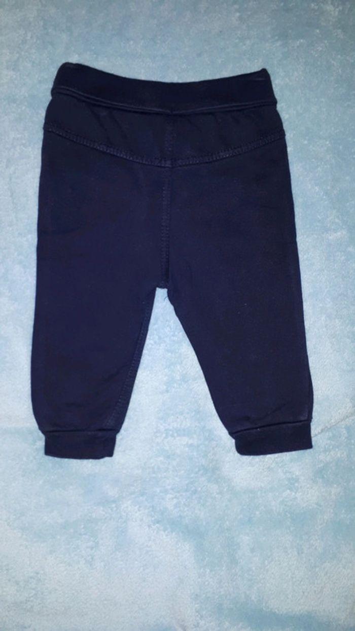 Pantalon de jogging garçon bleu Mes Petits Cailloux 12 mois - photo numéro 3