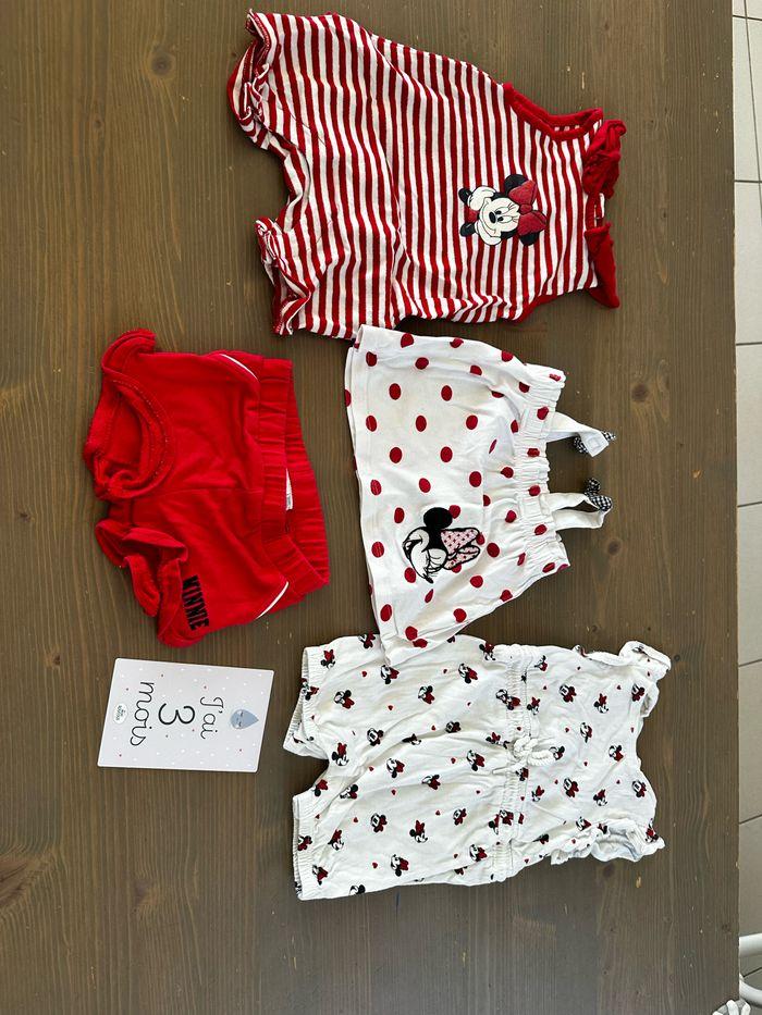 Lot vêtements Disney Minnie 3 mois