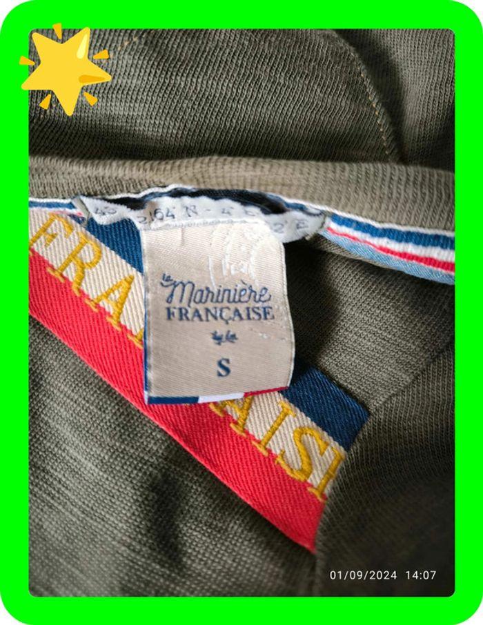 Tee shirt manches longues  vert kaki La Marinière  Française - photo numéro 6