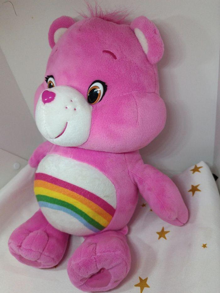 Bisounours Care bears rose pink rainbow arc en ciel ours peluche doudou 2017 song vibre - photo numéro 3