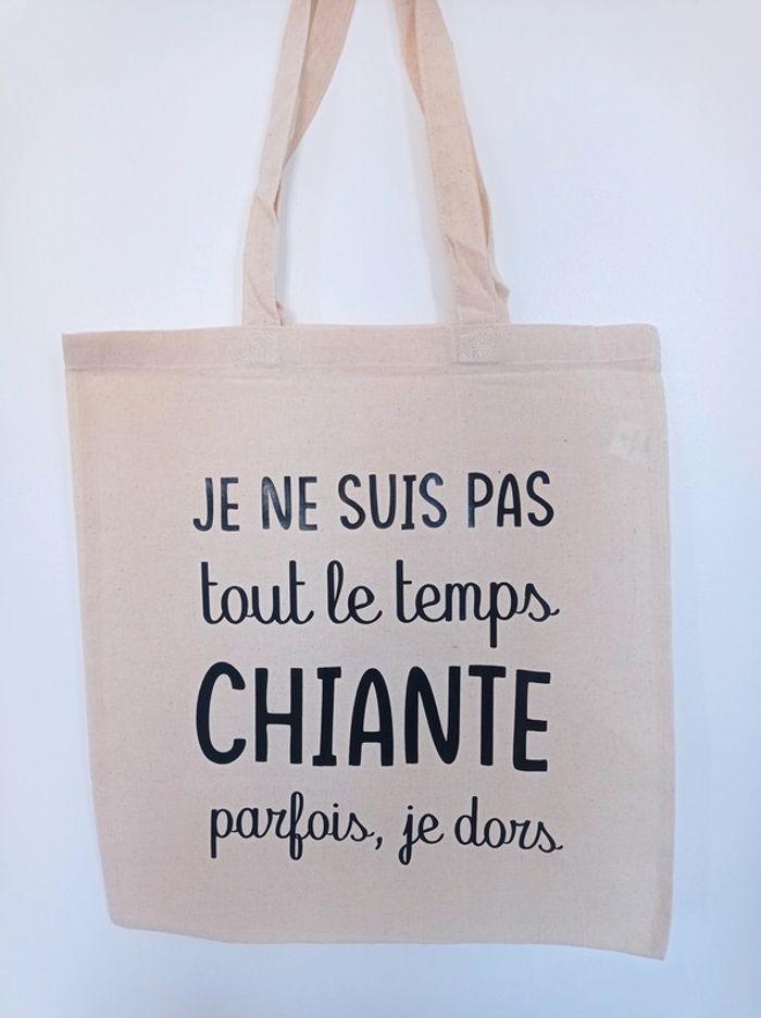 Sac tote bag texte humour - photo numéro 11