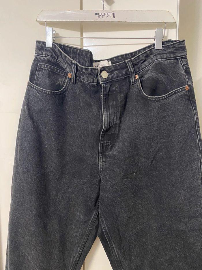 Pantalon jean à jambes larges taille  haute  Zara. Taille 44 - photo numéro 6