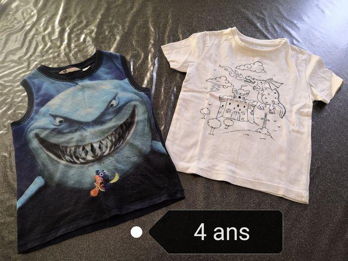 2 tee shirt 4ans