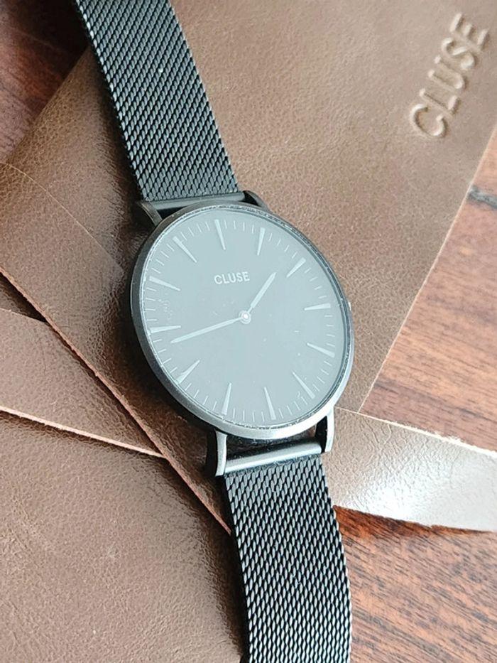 Montre Minuit Mesh Full Black Cluse - photo numéro 2