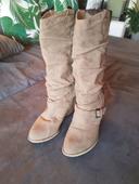 Bottes beige kamel