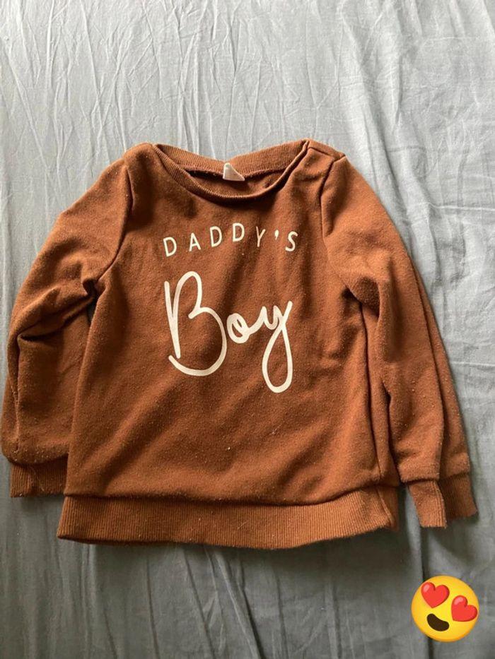 🐣 pull shein 12-18 mois Daddy’s boy très bon état 🐣 - photo numéro 2