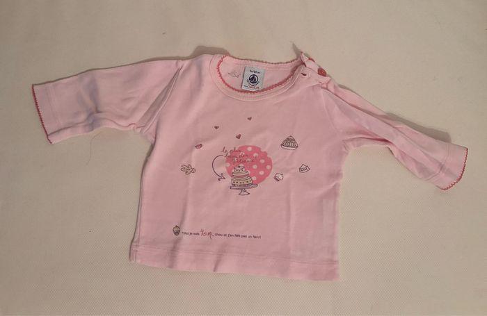 T shirt manches longues fille Petit Bateau 3 mois - photo numéro 1