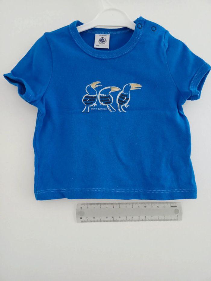 T-shirt manches courtes Petit Bateau 6M 67cm Toucans - photo numéro 3