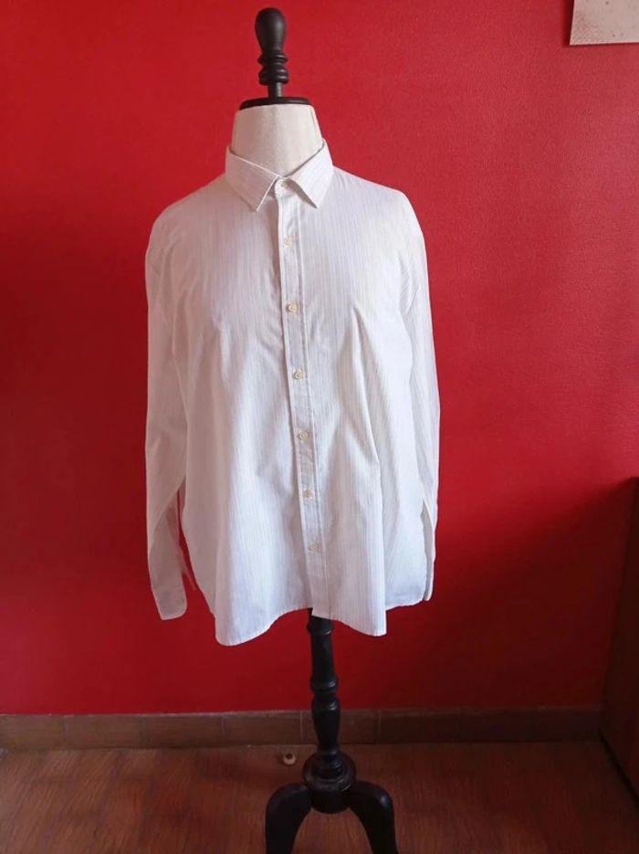 Chemise Rayée Blanche Taille 46 3Lords - photo numéro 1