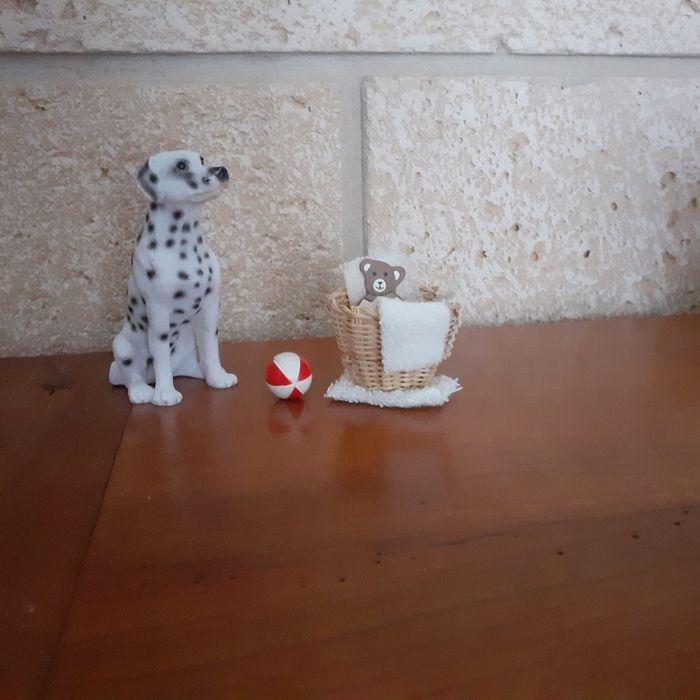 Figurine Chien Dalmatien + Panier de jouets - photo numéro 3