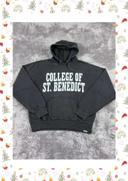 👕 Sweat à capuche Veste University Rare Vintage y2k 90s 2000s College Of St Benedict Noir Taille S 👕