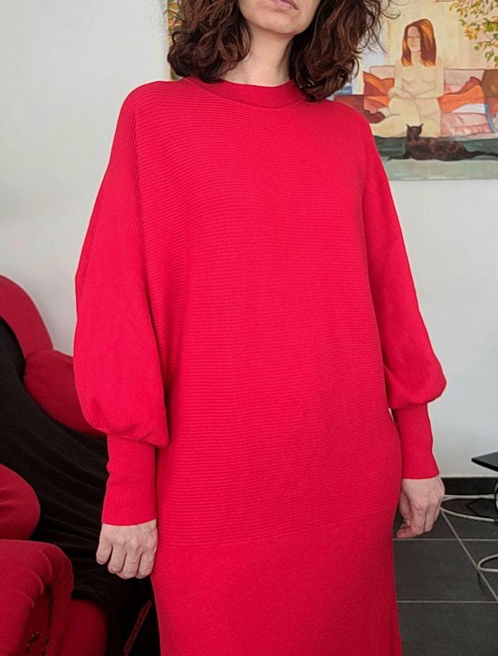 Robe midi rouge C&A rétro vintage 40 - photo numéro 2