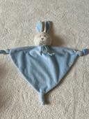 Doudou plat triangle bleu