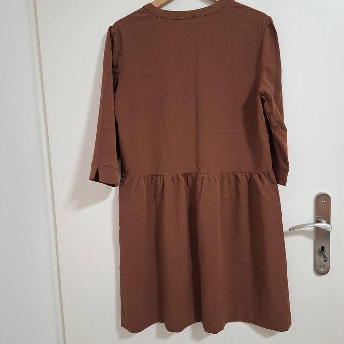 Robe midi col V taille S Grâce et Mila marron - photo numéro 4