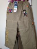 Pantalon cargo doublé beige Disney Mickey 6 ans